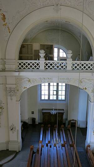 Seitenansicht Auxiliar für die Späth Orgel in der kath.Kirche in Kollnau