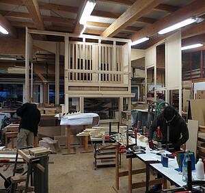 Montage in unserer Orgelbau Werkstatt geht weiter